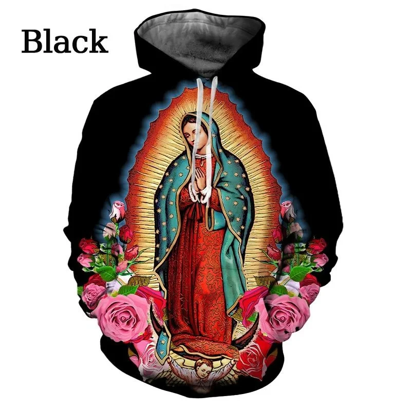 Our Lady of Guadalupe 3d printed graphic sweatshirts fashion Mexican patron saint pullovers casual women tracksuit hoodies tops