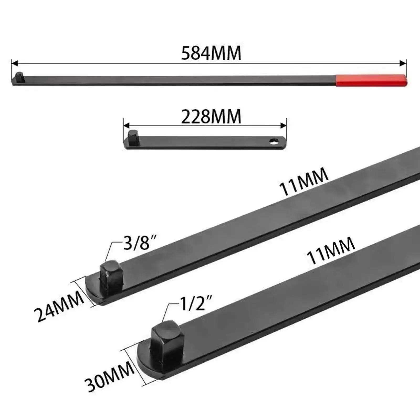 8 Pieces Serpentine Belt Tool Kit Universal, Serpentine Belt Adjust Tightener Wrench Tool Socket Belt Service Kit