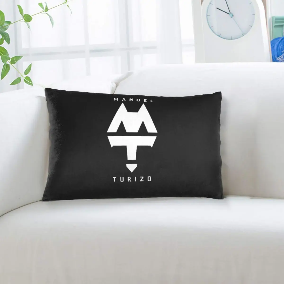 Rapper Manuel Turizo Logo Rectangle Pillowcase Cushion Cover Decorative Bedroom Bed Home Comfort Throw Pillow
