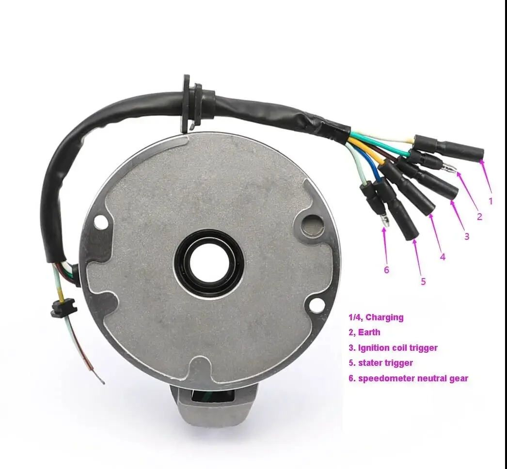 Bobina de estator Magneto 125 con cubierta para CRF50 70cc 90cc 110 125cc Lifan Thumpstar Dirt Bike