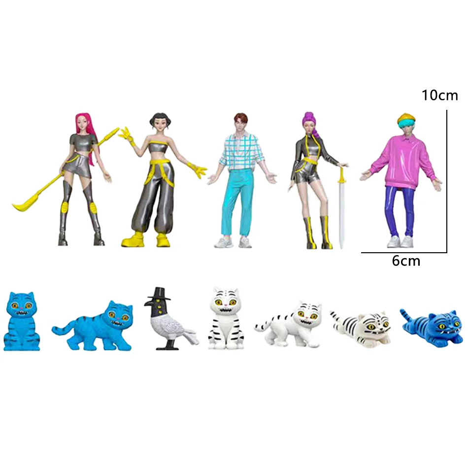 حار أنيمي Kpop شيطان هانت صندوق سلسلة الشكل النمر تمثال لعبة مكتب الديكور التماثيل زخرفة هالوين/عيد الميلاد هدايا الأطفال