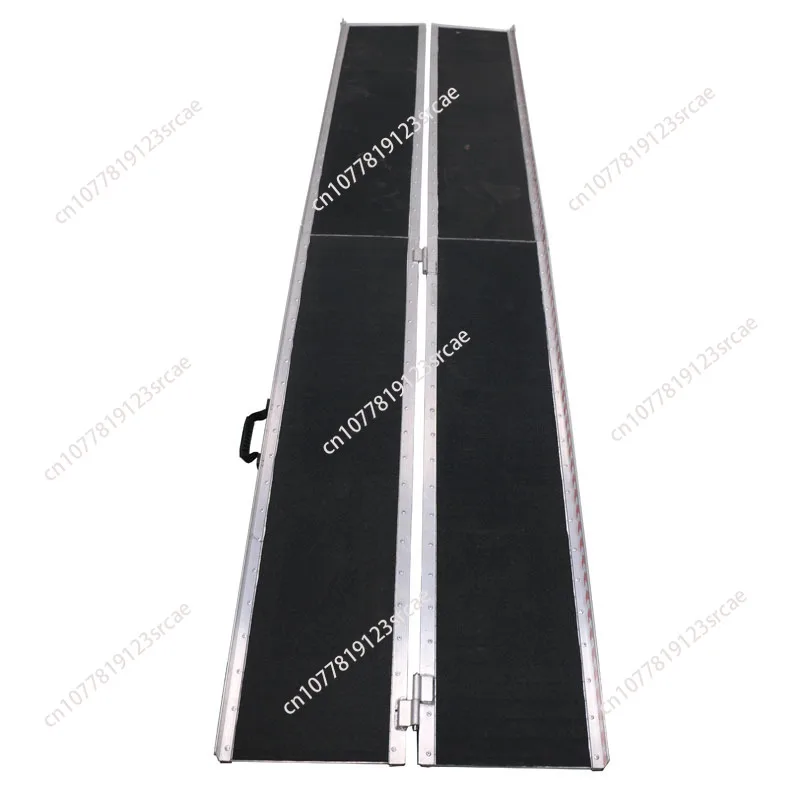 Folding aluminum ramp directly from the manufacturer, movable ladder step ramp plate four fold folding non-slip aluminum alloy
