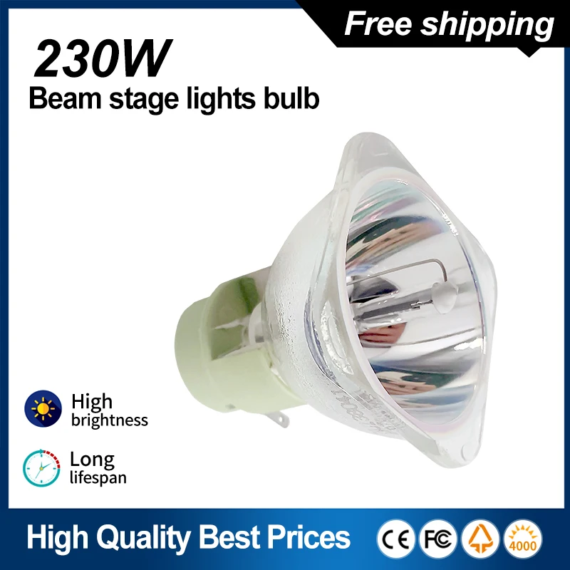 Free shipping Stage light 200W 5R / 7R 230W Metal Halide Lamp moving beam lamp 230 beam Platinum Metal Halogen Lamps Follow spot