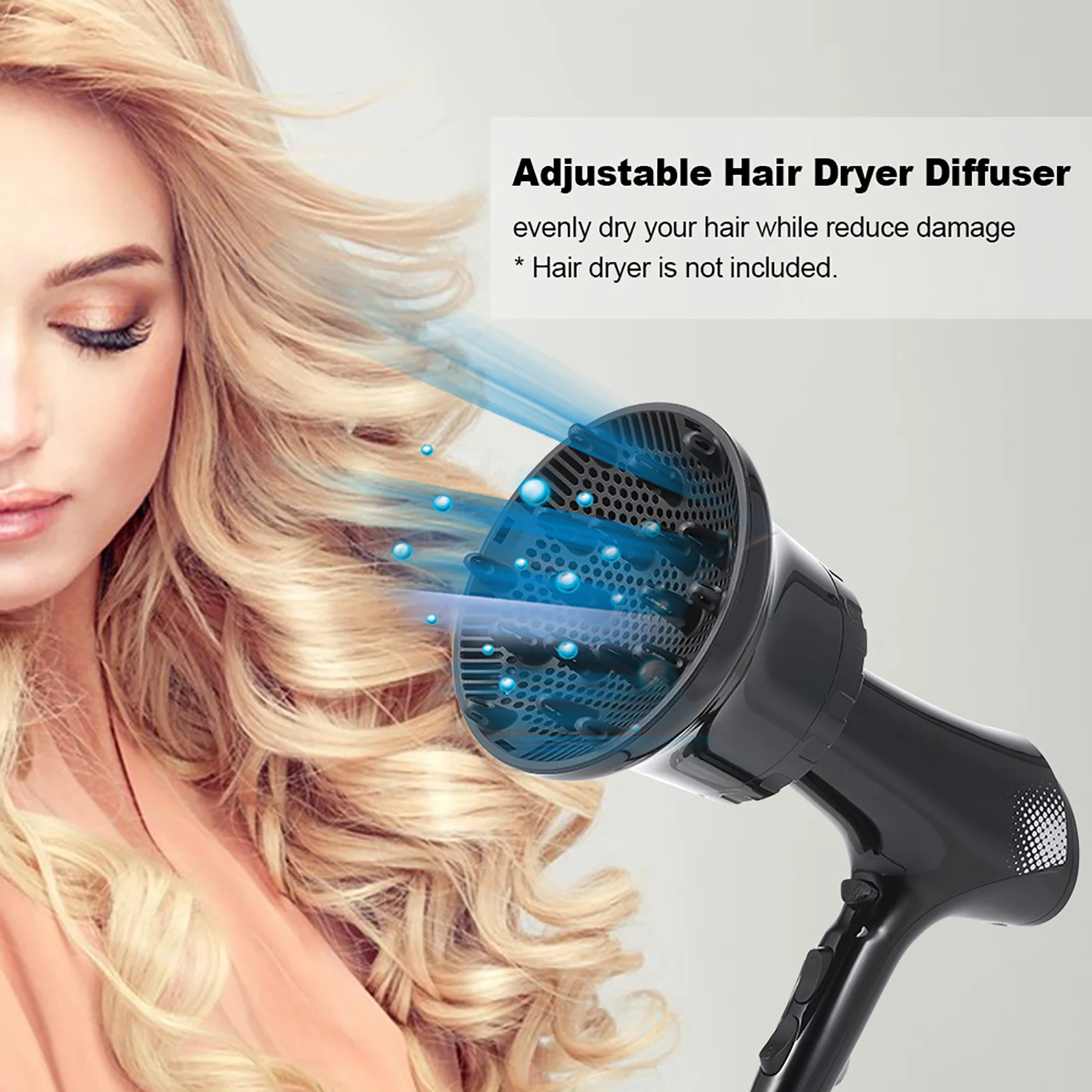 Bestauty Hair Dryer Diffuser Adjustable Blow Dryers Diffuser for Curly or Wavy Hair Styling Accessories