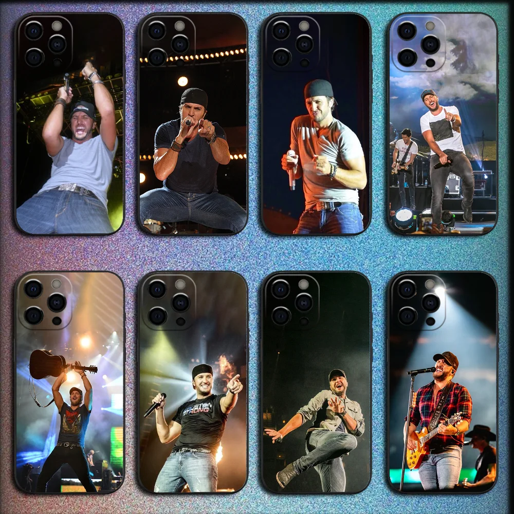 

Singer Luke B-Bryan Phone Case For iPhone 16,15,14,13,12,11,Pro,X,XS,Max,XR,Plus,Mini Soft Black Cover