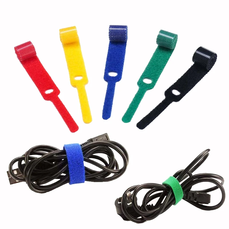 Cable Organizer Bobbin Winder Magic Wire Ties Cable Management Marker Holder tape Lead Straps For Computer 10pcs