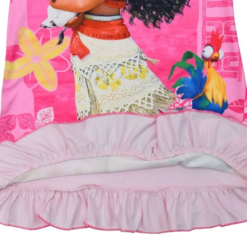 Summer Girl Dress Cartoon Moana for Girls Clothes Print Baby sleepwear Dress pajamas Spotted Pig Children Kids Vaiana Clothing