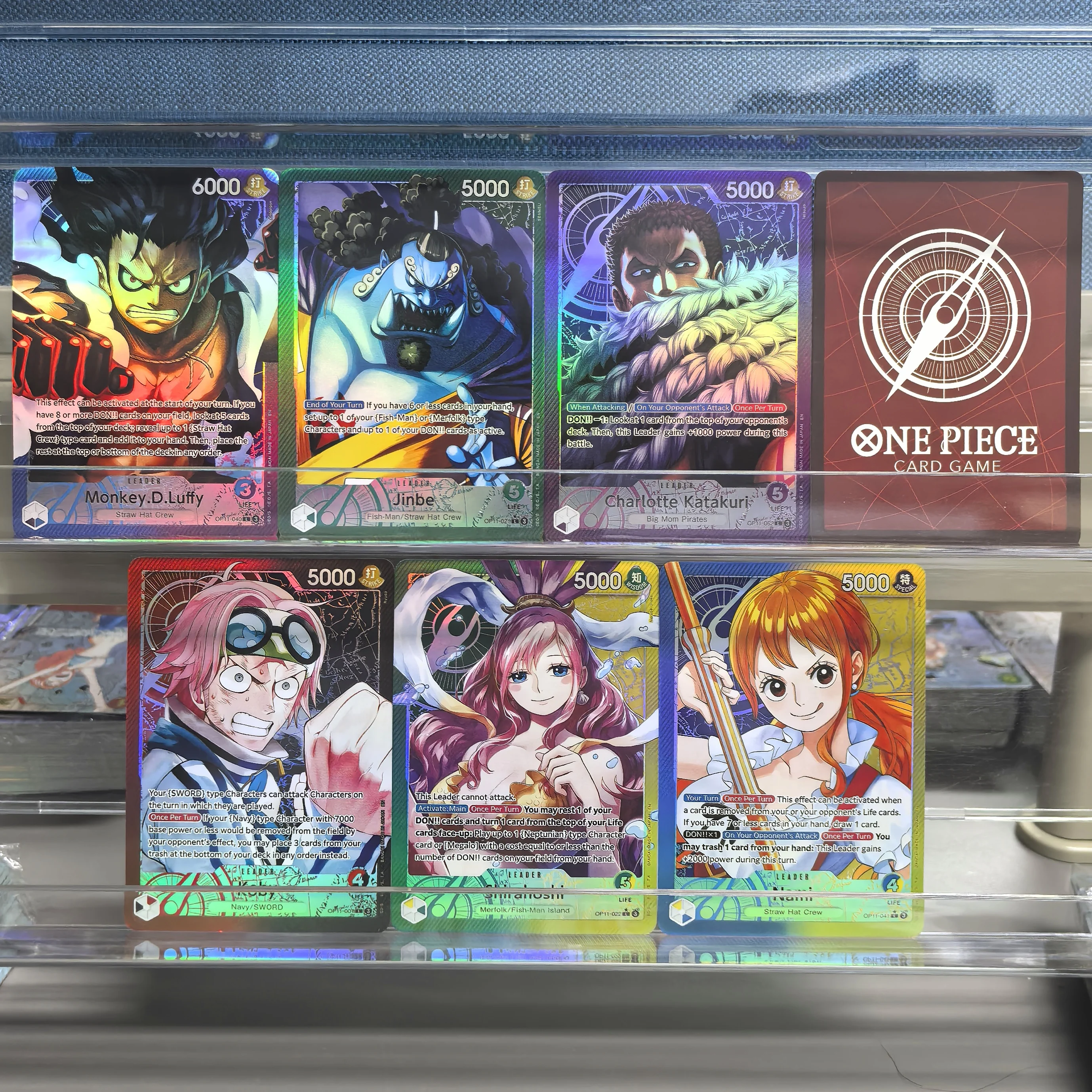 

6 шт. OPCG OP011 английская цельная коллекционная карта аниме Monkey.D.Luffy Jinbe Charlotte Katakuri Koby Shirahoshi Nami игровые карты