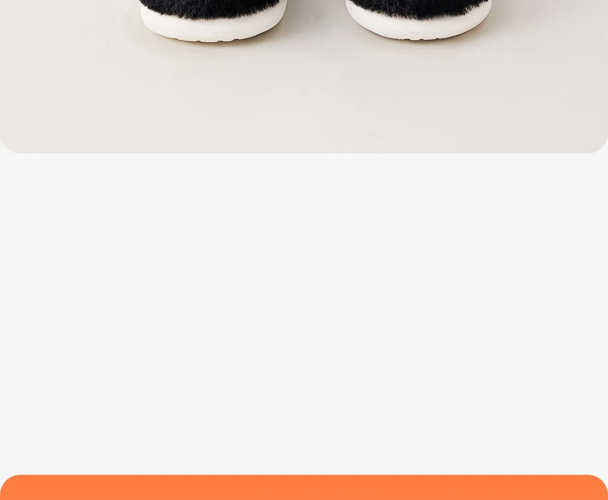 Neue Cartoon Schwarze Katzenstiefeletten für Damen, Winter Flauschige Plüschstiefel, Warme Indoor-Katzenpantoffeln, Unisex Flauschige Hausschuhe mit Schwanz – Detail 8