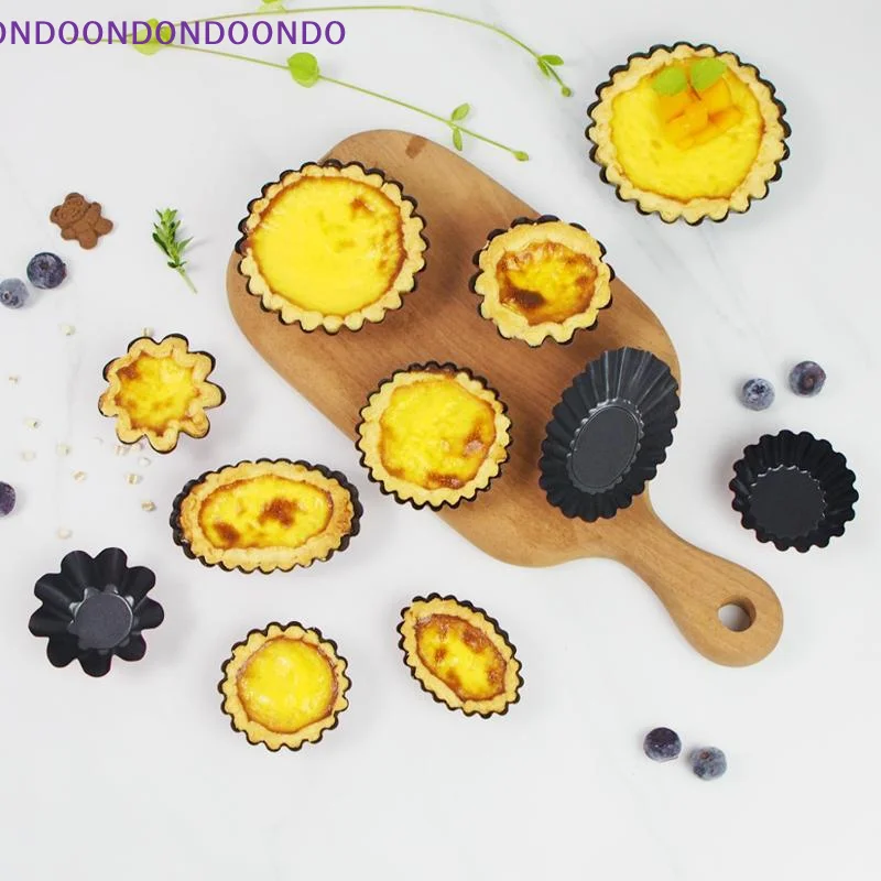 

Egg Tart Mold 1 Pcs Mini Pie Pan Carbon Steel Nonstick for Baking Cupcake Muffin Pastry Tray