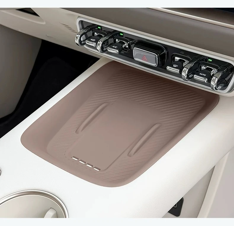 For 2026 GWM ORA 5 Silicone Dustproof Mat Center Console Wireless Charging Anti-Dirty Protective Pad White Interior Accessories