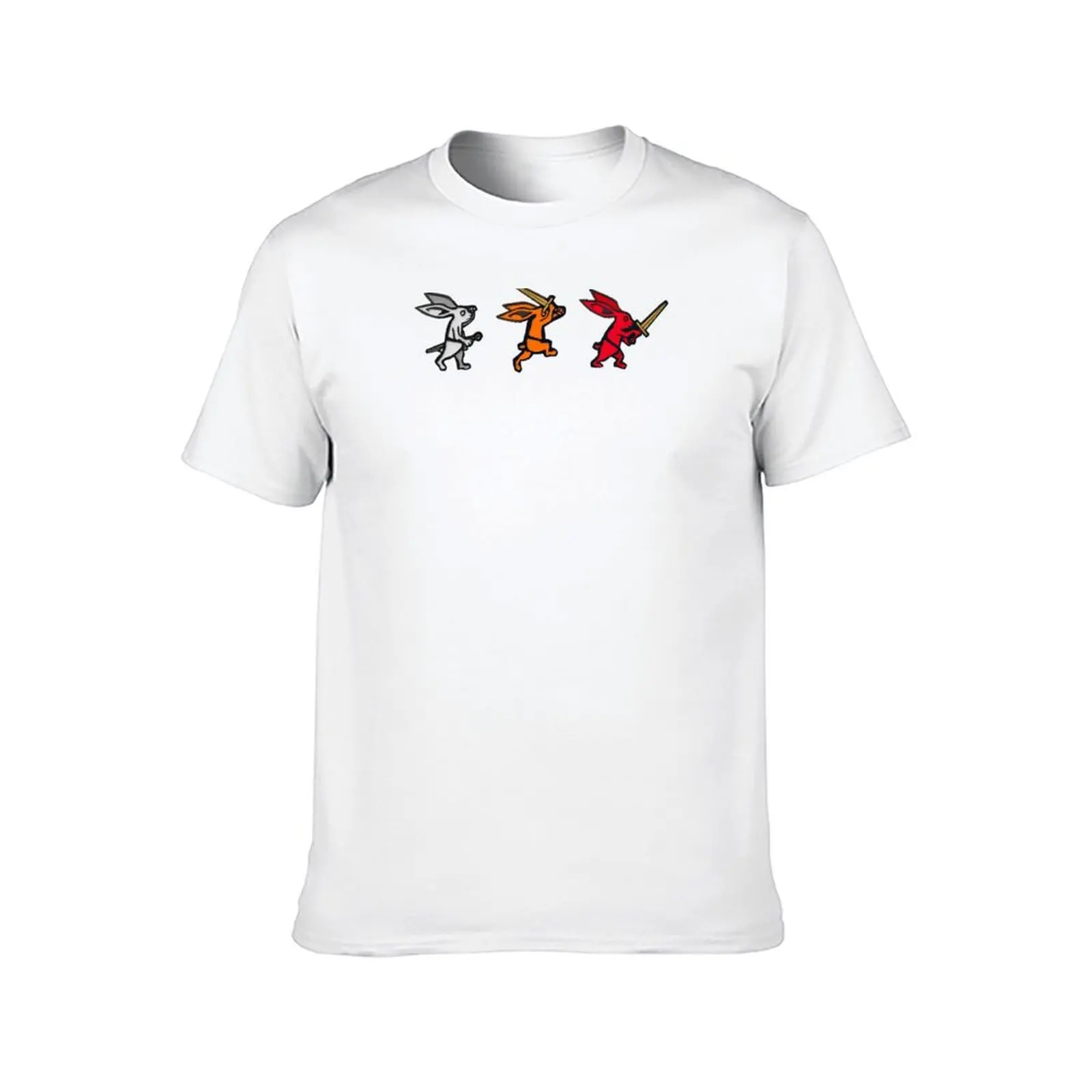 أرنب الثلاثي: المملكة تعال: Deliveryance II تي شيرت تي شيرت للرجل جرافيك خمر تي شيرت الرجال 100% القطن الفاخرة العلامة التجارية تي شيرت