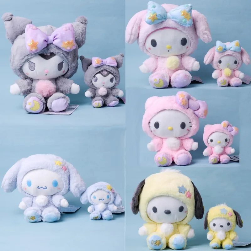 Sanrio peluche Hello Kitty Melody Cinnamoroll Kuromi llavero de juguete de peluche bolso colgante regalo de cumpleaños y Navidad para niños