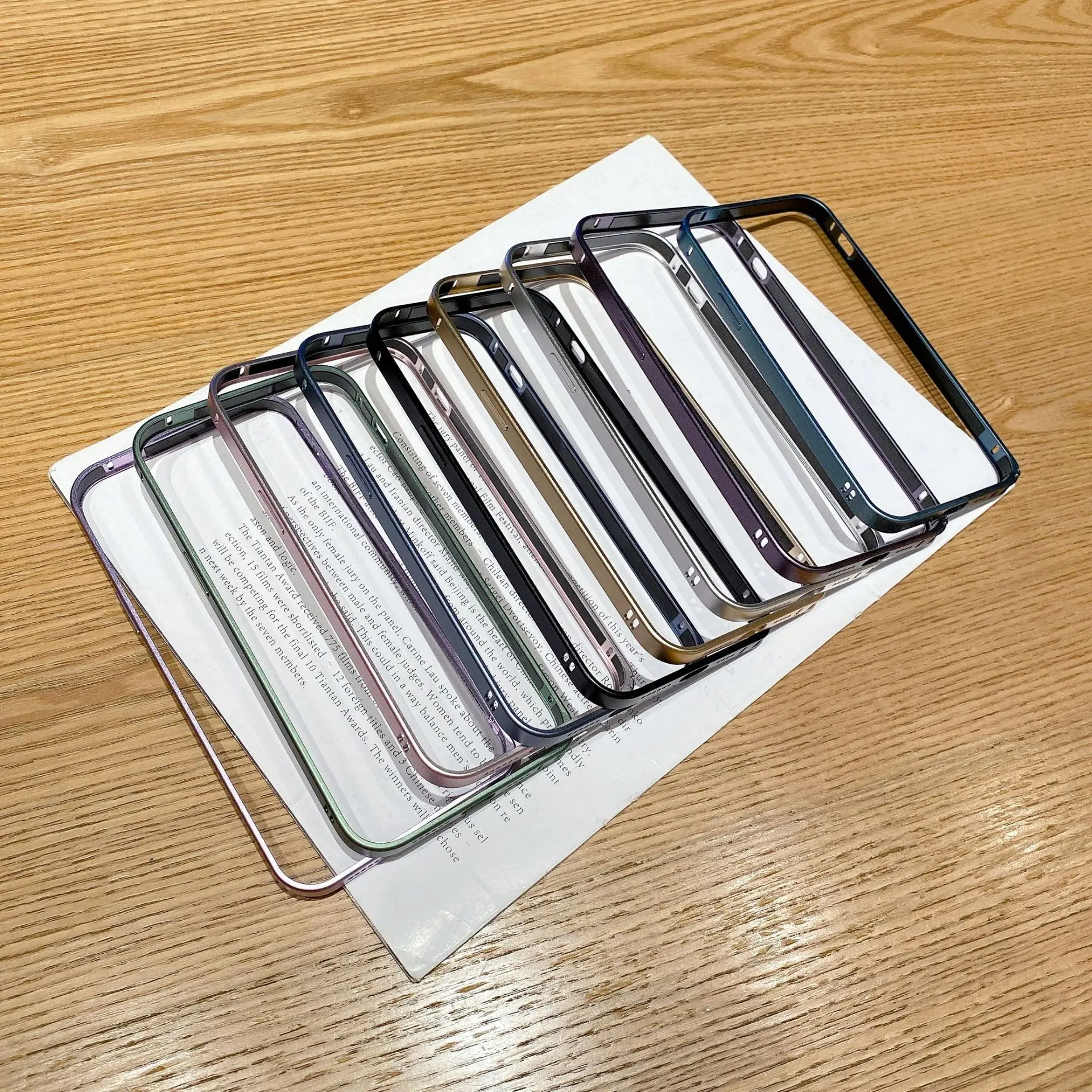 Natural Titanium Gray Metal Bumper Case For iPhone 15 Pro Max 14 Plus 13 12 15Pro 14Pro 13Pro 12Pro Aluminum Phone Accessories