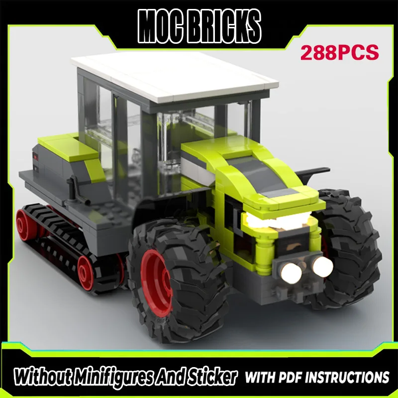 

Конструктор MOC: Городская модель автомобиля, сельскохозяйственный полугусеничный трактор, модульная технология, подарки, праздничный набор для сборки, детские игрушки