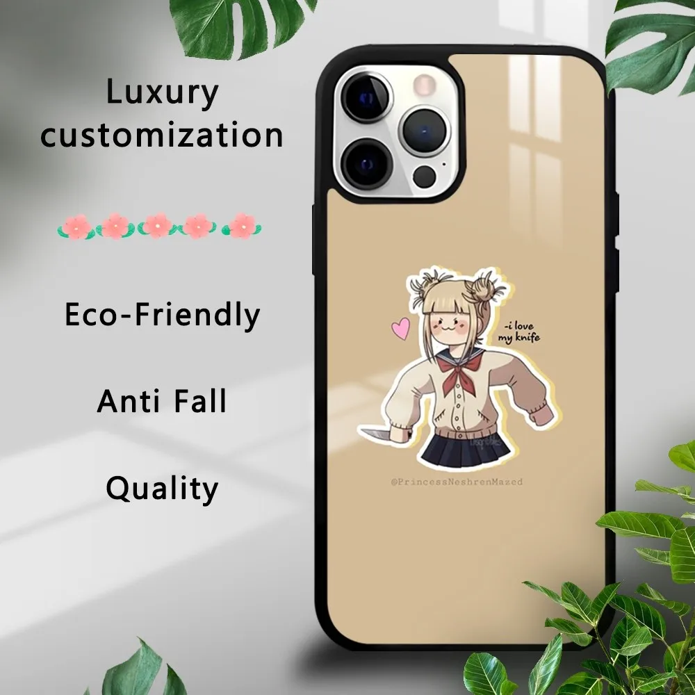 Anime Cute H-Himiko T-Togas Phone Case For iPhone 16 15 14 13 12 11 Pro Xs Max Mini Plus Celulares Hard Funda