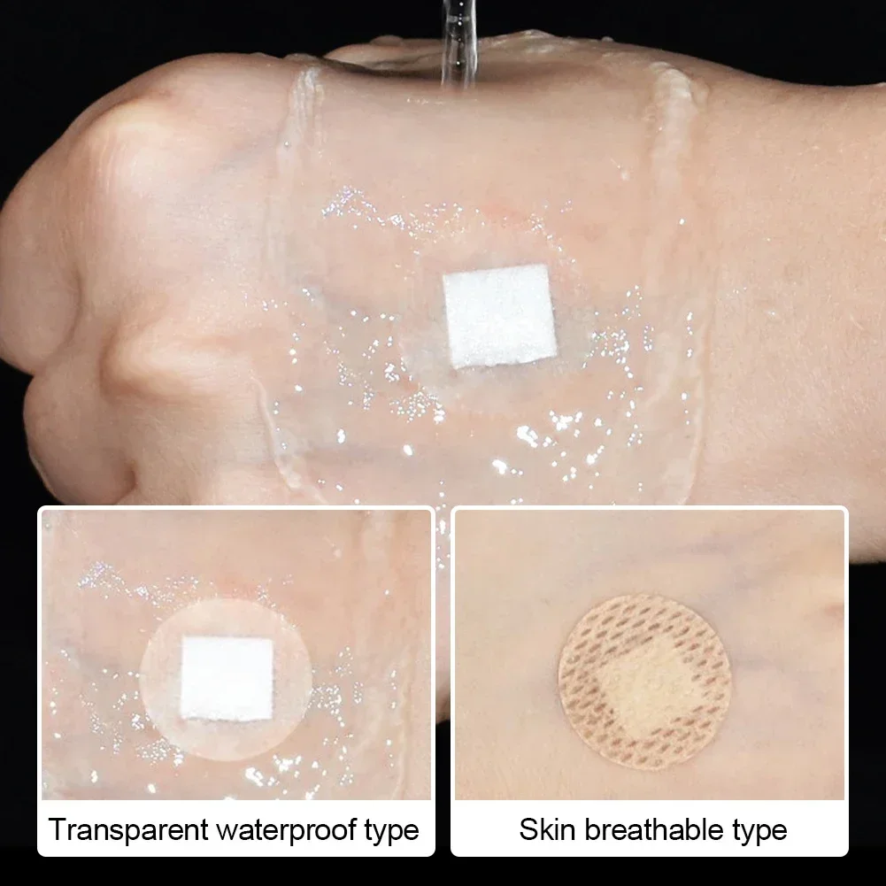 ضمادة صغيرة مستديرة طبية ، شفافة ، مقاومة للماء ، جيدة التهوية ، مرونة عالية ، إسعافات أولية ، جص جروح للطوارئ ، ضمادة