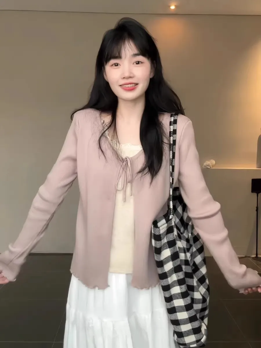 

Korean Sle Long Sve Knitted Sweater Women's Slim Fit Inner Wear Color Blo Design Autumn Winter New Arrival Sweet Sle