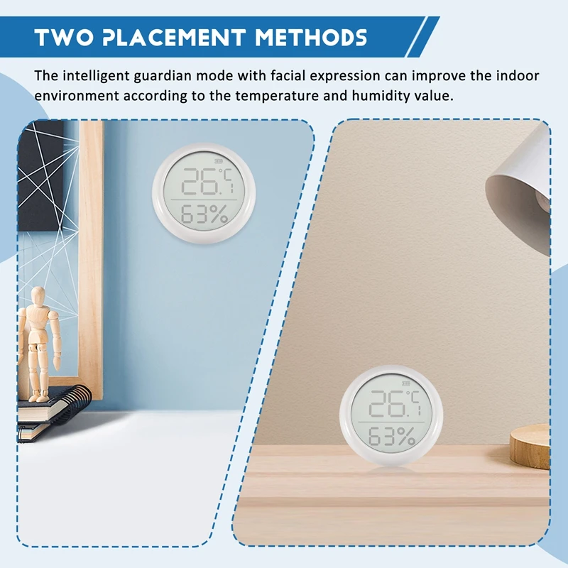 Tuya Zigbee Temperature And Humidity Sensor With LCD Display Indoor Hygrometer Thermometer Smart Life Control