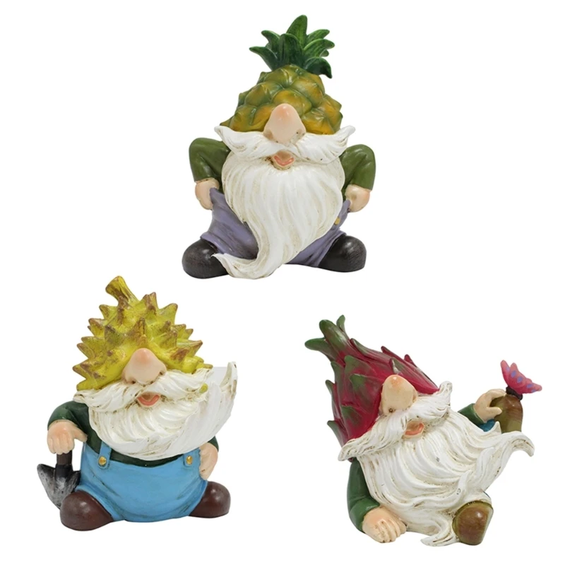 Pineapples Dwarfs Figurine Fruit Gnomes Decorations for Dining Table Yard Shelf Dropshipping