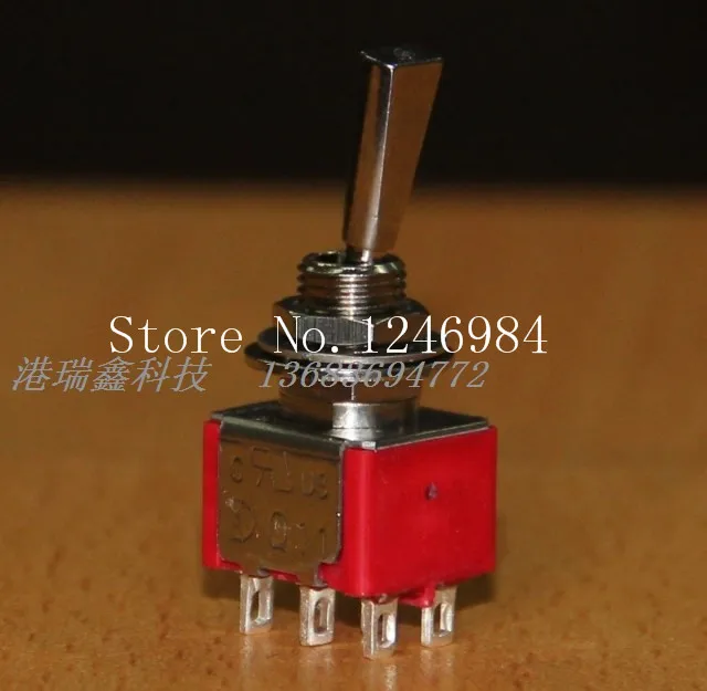 [SA]T8011U dual six-foot two -speed flat handle 1MD1 M6.35 small toggle switch toggle switch Q11 Deli Wei--50pcs/lot