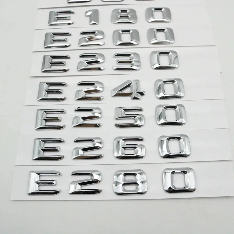 3D W124 W211 For Mercedes-Benz E-CLASS E63 E200 E220 E240 E250 E280 E420 E430 E450 E550  Trunk Rear Emblem Badge Chrome Letters view 4