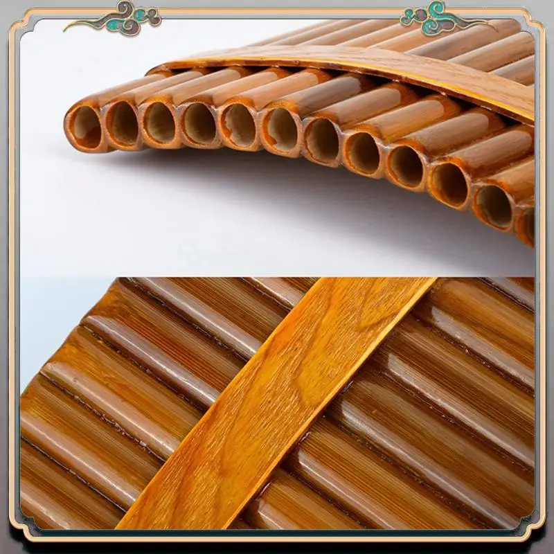 

Durable Natural Bamboo Flute,Pan Flute Wind Instrument,Handmade Pan Flute,15 Tones In G Major,Right Hand Model Durable Easy Inst