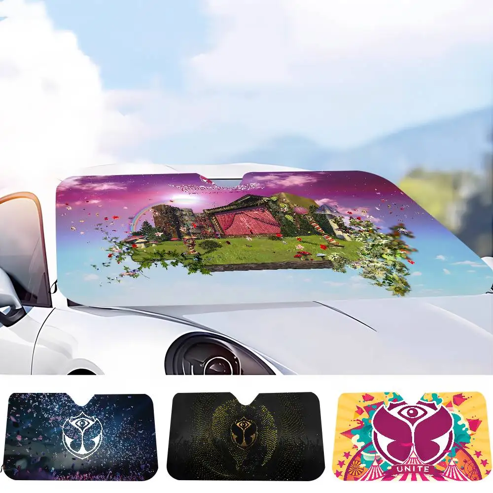 

TOMORROWLAND Novelty Car Front Windshield Sunshade 70x130cm Cartoon Foils Car Window Windscreen Cover