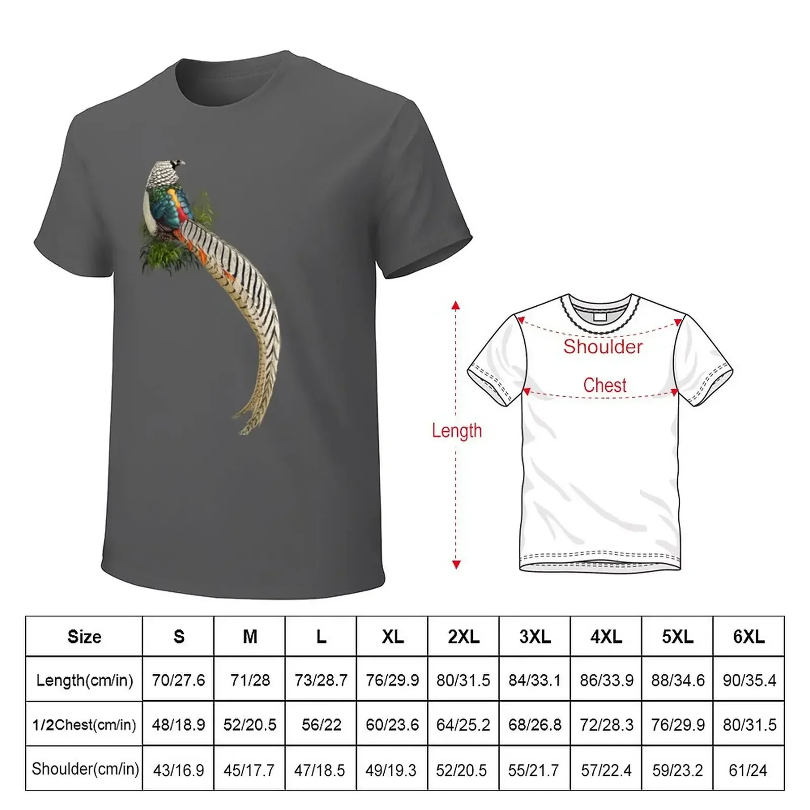 Lady Amherst's Pheasant T-Shirt sublime plus sizes anime figures summer tops mens t shirt