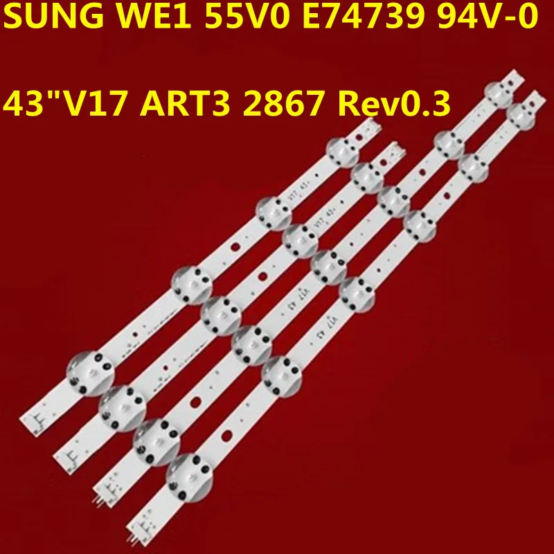 

5set LED Backlight Strip For 43 V17 ART3 2867 6916L-2867B 2867A 43LV762V 43LV765H 43SJ800Y 43SJ810V 43SJ8000 43SJ8109 43SK7900