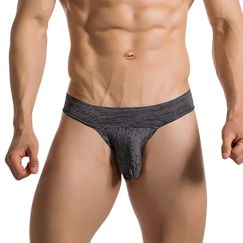 Mężczyzna Big Pouch Brief Sexy Bulge Penis Underwear Elastic Gay Large U-Convex Boxers Seamless Cock Interor Hombre Thong Wear