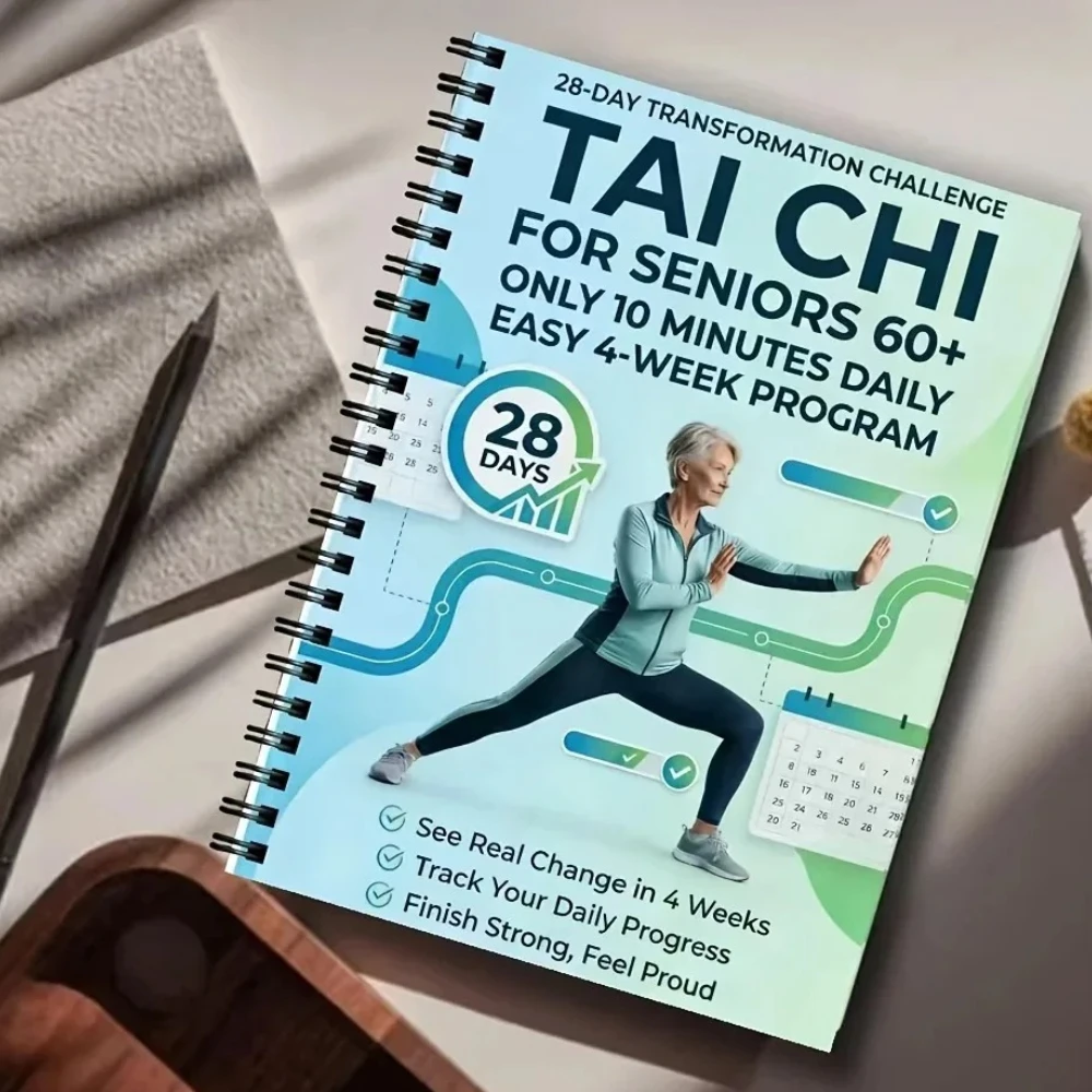 Tai Chi is suitable for elderly people aged 60 and above. 28 day daily 10 minute plan guide for balanced fitness exercises