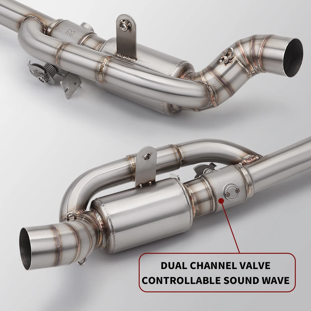 

Slip On Motorcycle System Exhaust Full Section Suitable for KOVE COBRA 321R KOVE 321RR Front and Rear Stainless Steel