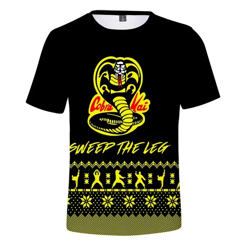 Nueva camiseta para niños de 3 a 14 años Cobra Kai The Karate Kid, ropa para niños, camiseta 3d para niños/niñas, camiseta para adolescentes, camiseta para niños de dibujos animados