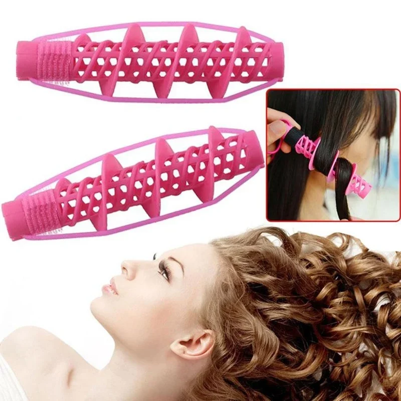 2pcs/set Hair Rollers Magic Spiral Curling DIY Tool Hair Care Hairdressing No Heat No Clip Styling Curls Roller  Hair Rollers