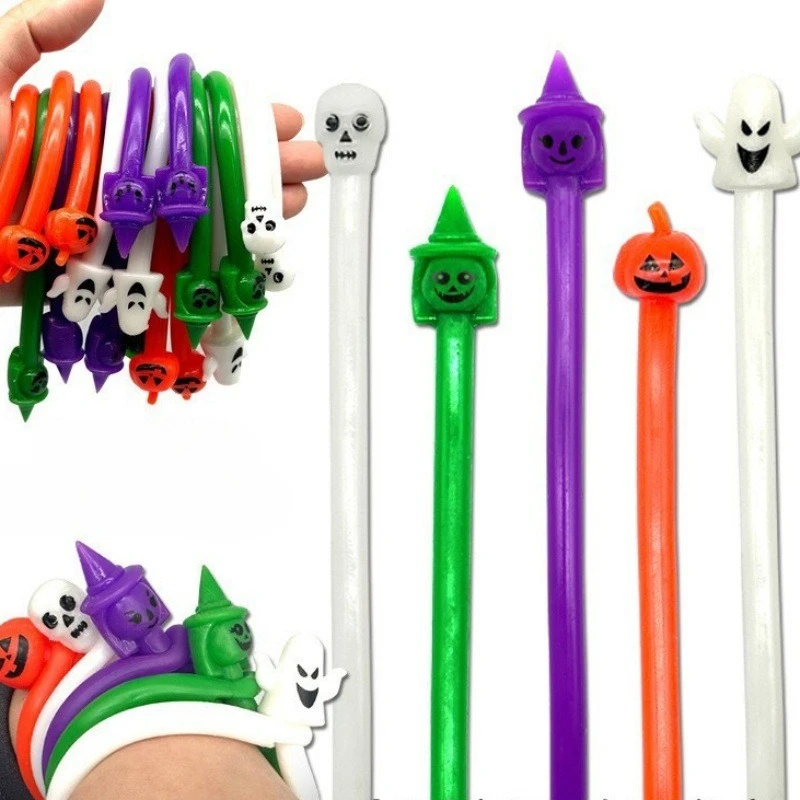 バンジーコードおもちゃ TPR 引張おもちゃ マジックヌードル ストレス解消おもちゃ ハロウィンギフト 男の子と女の子用 1個