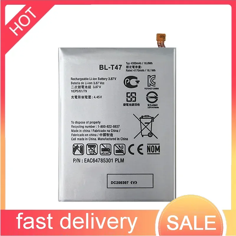 Battery 4300mAh For LG LMG900TM Velvet 5G BL-T47 G9 Bateria