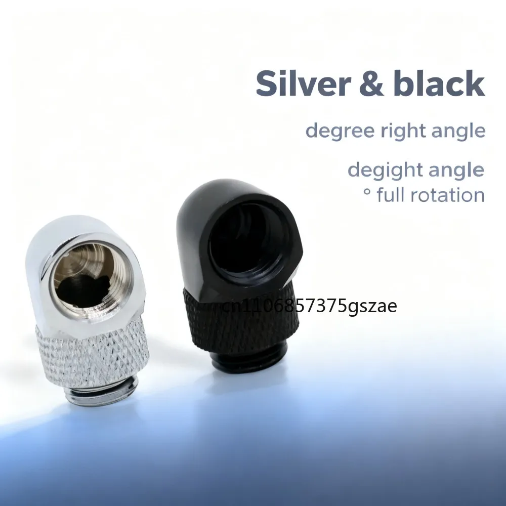1/4/10pcs Rotatable Angled Adapter Fitting 90 Degree Elbow, 360 Rotate Hand Compression G1/4''
