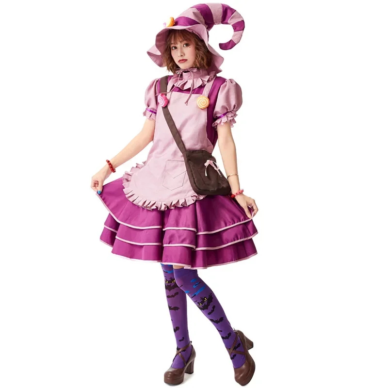 The Candy Sorceress Lulu Costume Adult Maid Apron Uniform Outfit Women Games Bitter sweet Lulu Cosplay Costumes For Halloween