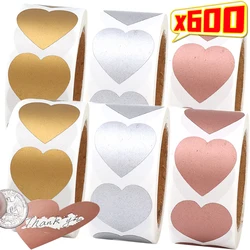 300/600PCS Love Shaped Scratch Off Sticker Self Adhesive Labels Sticker DIY Handmade for Game Scratch Sticker Labels Party Favor