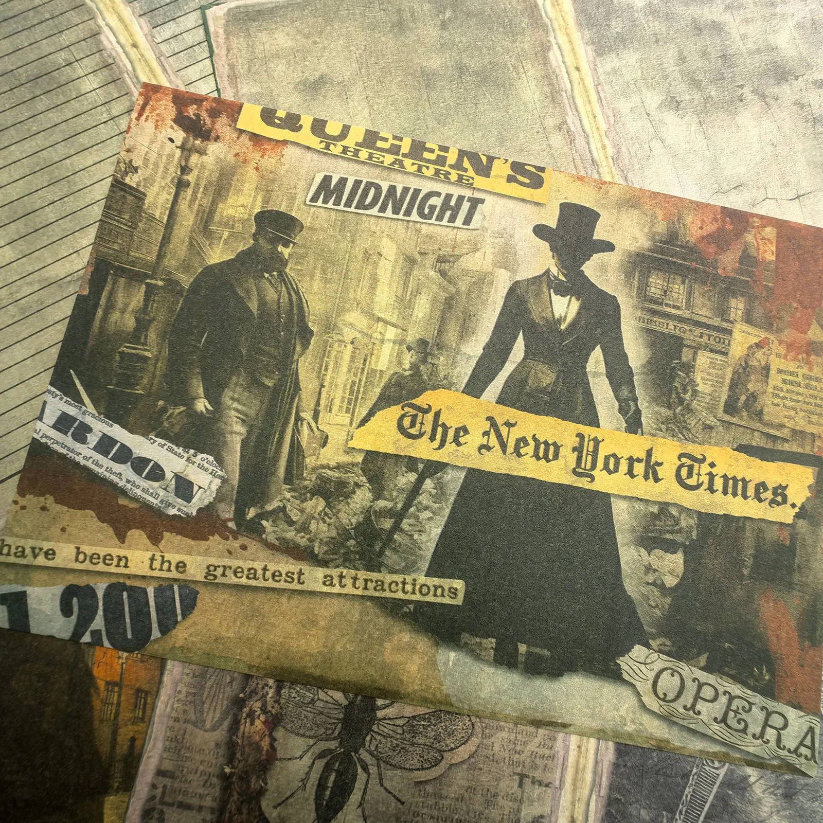 Viguscraft 10 أوراق مقاس A5 شخصية أمريكية داكنة هيكل عظمي غير المرغوب فيه مجلة مذكرات سكرابوكينغ