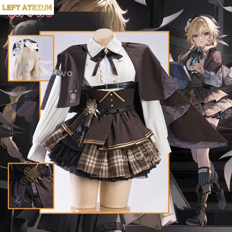 

IN STOCK UWOWO Traveler Lumine Cosplay Game Genshin Impact Traveler Lumine Detective Cosplay Costume Halloween Costumes