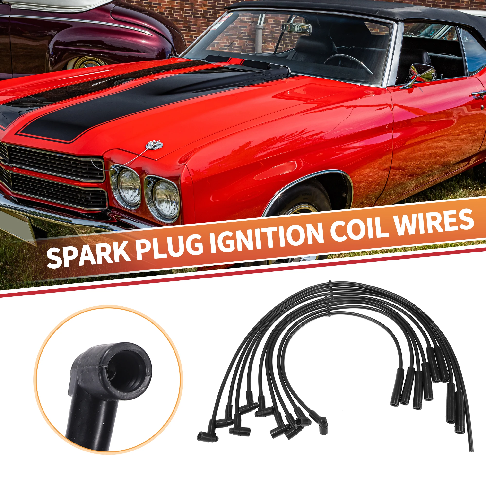 UXCELL Car Spark Plug Coil Wires Ignition Coil Harness Cable Fit for Chevrolet Blazer V8 7.4L 1973