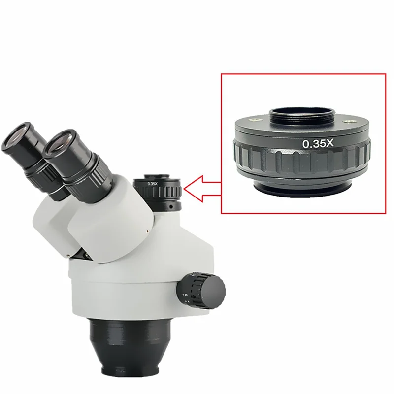

GTBL 2X C Mount Adapters Lens 0.35X CCD For Trinocular Stereo Microscope Camera 38MM Interface Increased Field Of Vision