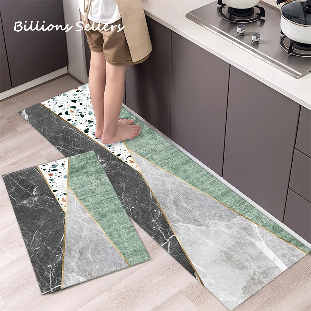 Kitchen Mat Absorbent Long Area Rug Kitchen Carpet Runner Rugs Entrance Door Mat for Kitchen Bedroom Living Room Alfombra Tapis