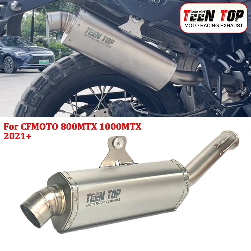 Pour CFmoto 800MTX 1000MTX Silencieux d'échappement 800 MTX Silencieux Slip-on 1000 MTX Embout d'échappement Racing Escape Moto Silnecieux 2021+