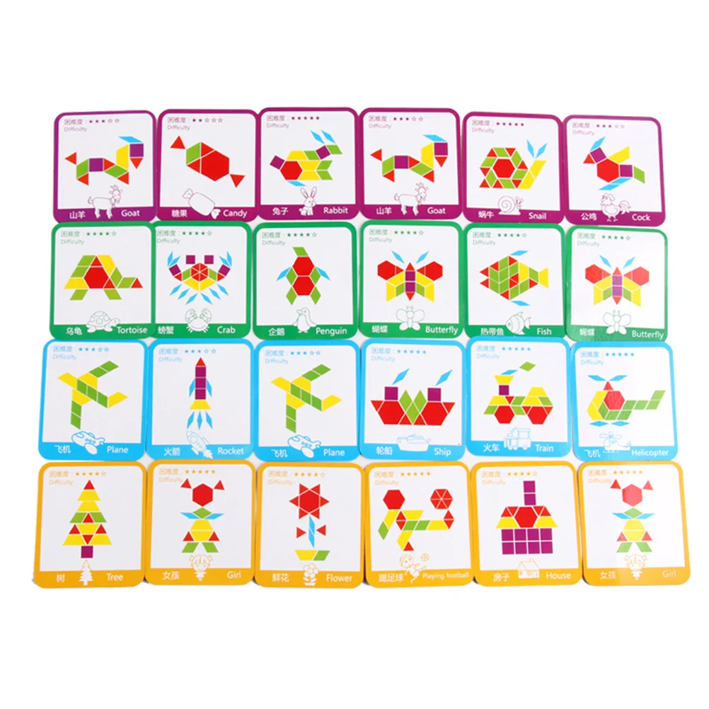 

155Pcs Early Learning Geometric Puzzle Kit Kids Shape Color Numbers Recognition Educational Creative Jigsaw Puzzle