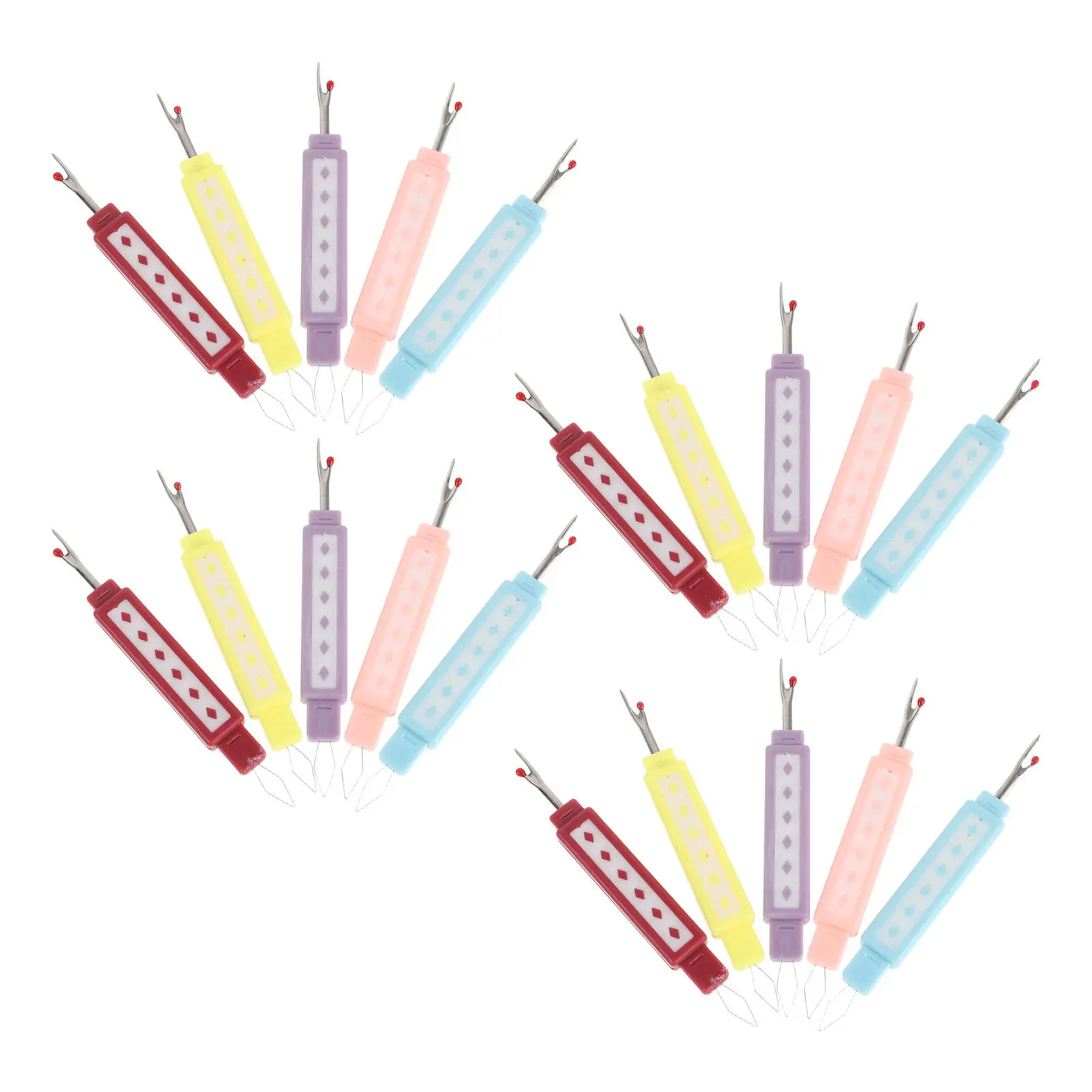 20Pcs Dual Purpose Seam Ripper and Needle Threader Compact Sewing Accessory for Precision Stitch Removal Embroidery Thread