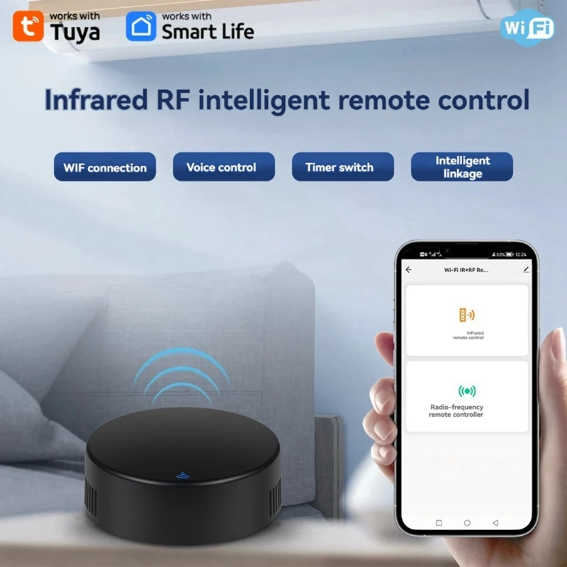 

ИК-пульт дистанционного управления Wi-Fi Tuya Smart RF Инфракрасный контроллер для умного дома для кондиционера ТВ Поддержка Smart Life