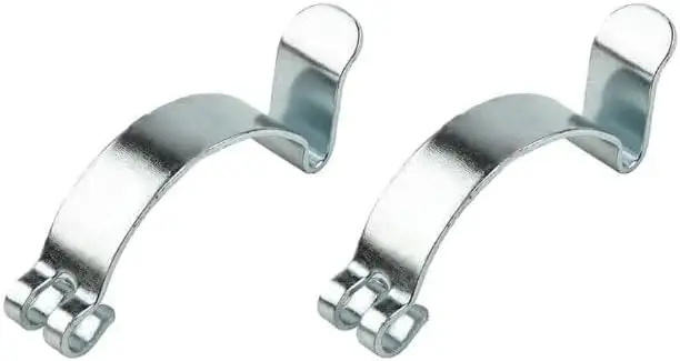 

2 шт. Корпус очистителя воздушного фильтра автомобиля, пружинный зажим крышки, серебристый корпус очистителя воздушного фильтра автомобиля из нержавеющей стали, пружина крышки C